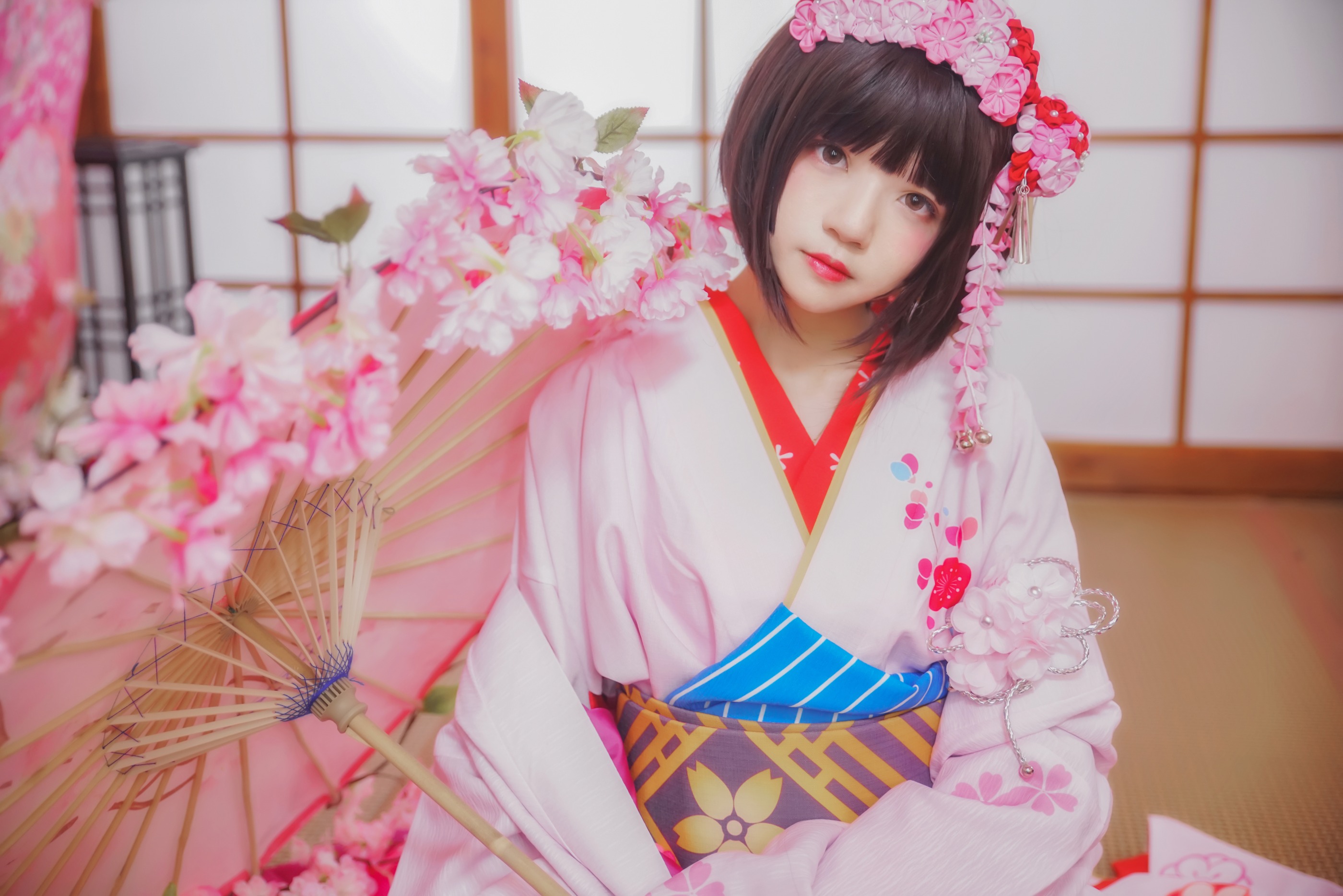图片[1]-桜桃喵 – NO.029 加藤惠 和服 [23P]-XikXak